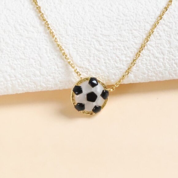 Kendra Scott Soccer Collection. Gold Ivory Mother-of-Pearl Short Necklace - Picture 2 of 2